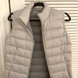 Silver Eddie Bauer Puffer Vest - Medium